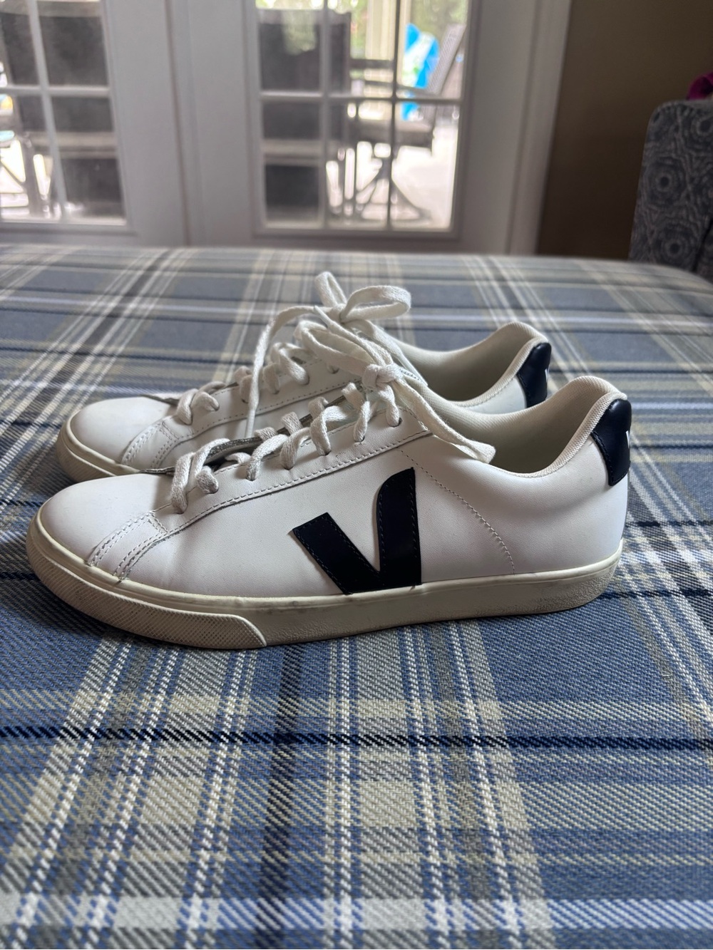 Veja Esplar Logo White Sneakers with Black V